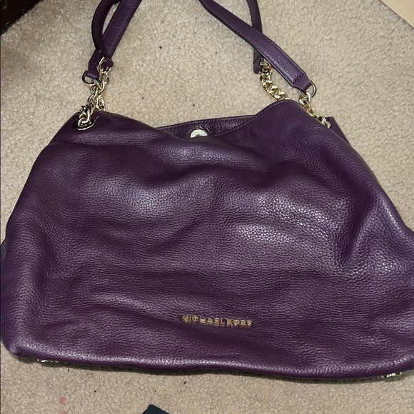 Michael Kors Dark Purple Shoulder Bag - Picture 2 of 8